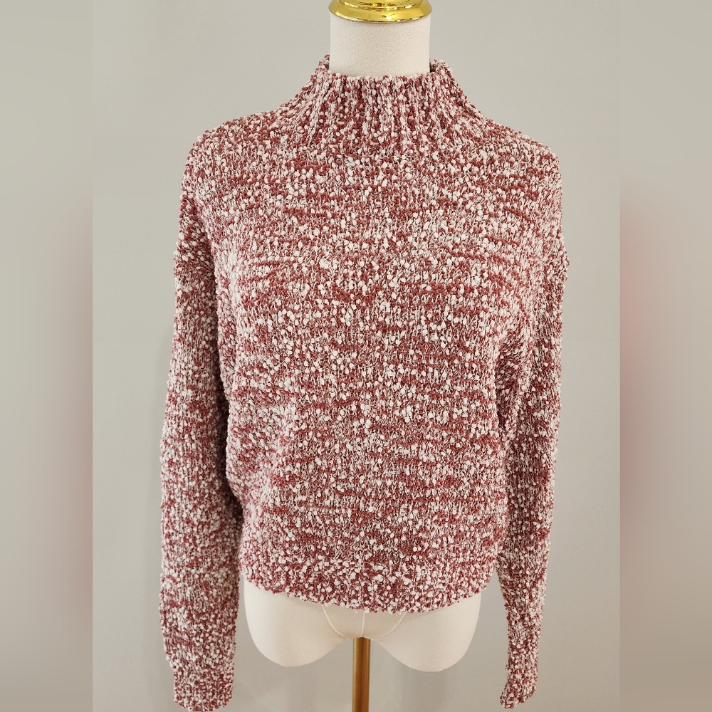 NWOT Blush & Bloom Chenille Knit Cropped Sweater Casual Marshmallow Size XS - Picture 3 of 5